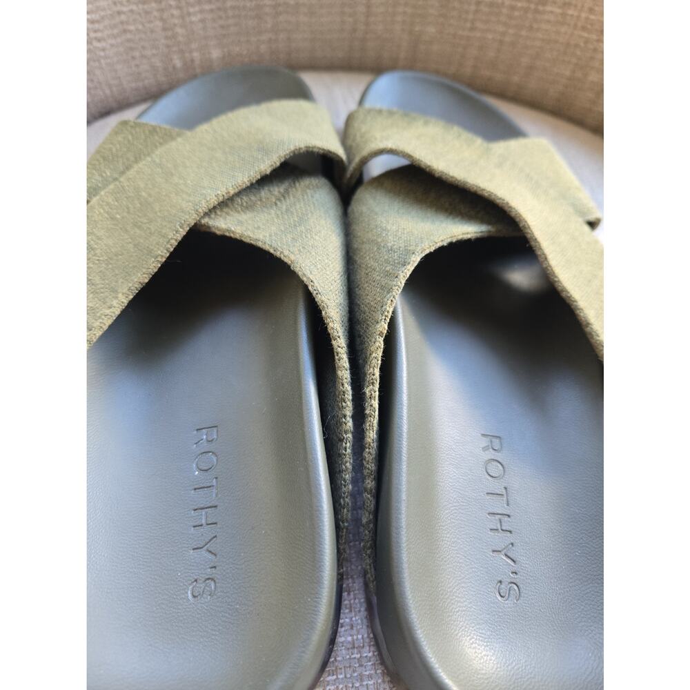 Size 7 Green Rothy Weekend Slides RARE - Picture 4 of 7